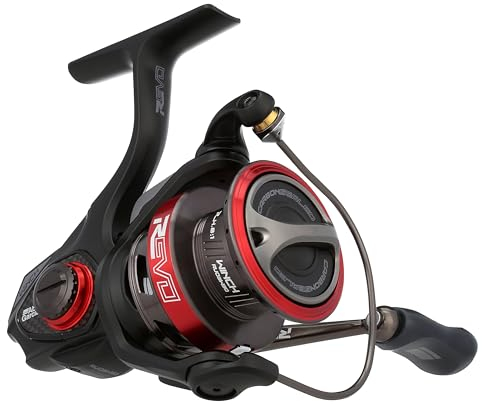 Abu Garcia Spinnrolle, Revo Winch Spinnrollen, Raubfischangeln, Süßwasserangler, Barsch, Hecht, Zander, Schwarz, 4,8:1 Übersetzung, robust & leicht, 9+1 Lager, 30