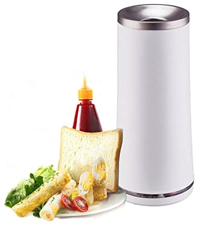 Vertical Non-Stick Simple Quick Egg Cooker, Automatic Egg Roll Machine, Breakfast Sandwich Maker, Hot Dog Master Rapid Sausage Boiler Cooker for Breakfast Gift for Kids & Adult,White