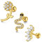 LAURITAMI 3stk Knorpel Ohrpiercing Chirurgenstahl 1.2mm 6mm Helix Tragus Ohrring Piercing Stecker Ohr Kristall Diamant