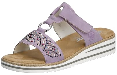 Rieker Damen V0621 Pantolette, Lila, 37 EU