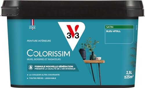 V33 Peinture multi-supports Colorissim® Bleu atoll satin 2,5L