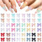 300Stk Aurora schmetterling perlen Bogen Nagel Charme 3D schmetterling nägel Charme Bunte Bowknot für Acrylnägel Nette Schmetterling Harz Nagel Strass Glitter Valentine Zubehör für Nail Art Handwerk