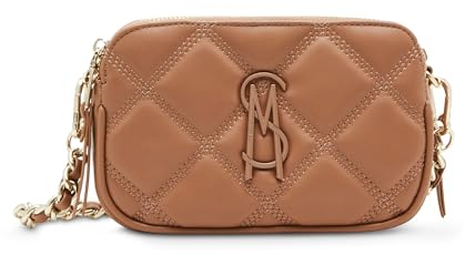 Steve Madden Damen Double Zip Bdaisy Crossbody mit doppeltem Reißverschluss, Cognac