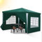 Izrielar Carpa de 3 x 3 m, Carpas para Exteriores Verde, Carpa Impermeable, con 4 Paneles Laterales y Ventanas, para jardín, Fiestas, Bodas, Puestos de Mercado