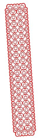 LIFKOME Herz Deko Tischläufer Mit Spitze Und Rotem Muster Tischdecke Tischfahne Für Valentinstag