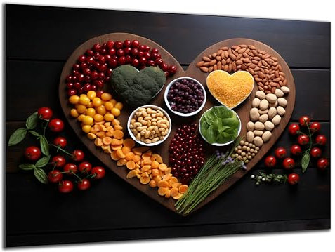 Munera Design - Bild 56x84 - Herz Nüsse Beeren - Wand-Bilder Küche Ess-Zimmer