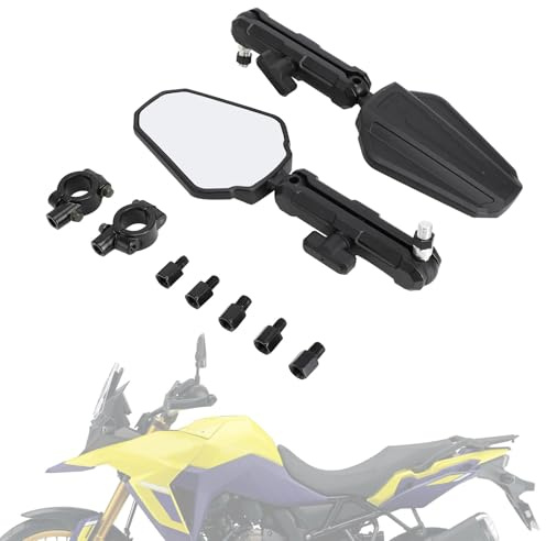IUVWISN Motorrad Spiegel Adventure Motorradspiegel Rückspiegel 360° Drehbar 22mm 7/8 Lenker Universal für 390 790 890 1090 1290 ADV R1250GS CB650F FE 701 Enduro