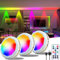 MODOAO Unterschrank-Küchenleuchten, 3 Stück, RGB-Unterschrank-LED-Lichter, Farbwechsel, wiederaufladbare Puck-Lichter mit Fernbedienung, dimmbar, mit Timer, für Küche, Kleiderschrank, Schlafzimmer