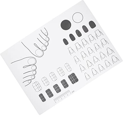 BELLIFFY Acrylic Nail Training Mat Silicone Nail Art Pad for Diy Acrylic Manicure Practice Pad for Beginners to Apply