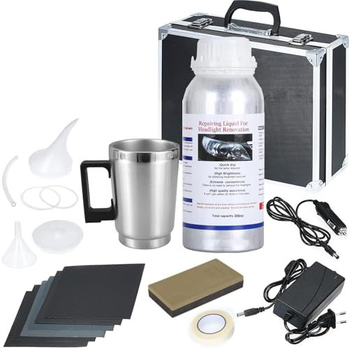 Xiaoqintedy Kit di Riparazione fari, Kit di lucidatura Auto, Riparazione fari sfocati, ingialliti e graffiati