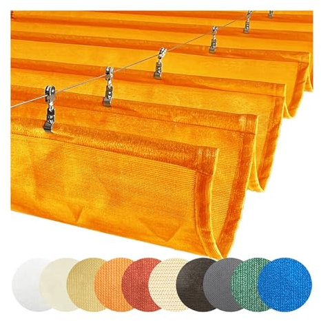 Copertura di ricambio per pergola retrattile con vele parasole ondulate, per esterni, veranda, cortile, protezione solare.