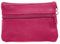 Charmoni - Portefeuille pour Homme - Porte-Monnaie en Cuir Véritable - Pochette à Monnaie Porte-clés (Rose)