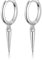 JSGEMSLEE Spike Creolen Silber 925 für Damen: Dangle Earrings mit Anhänger, Silber, Ohrringe