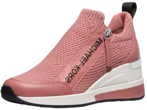 Michael Kors Willis Wedge Baskets pour Femme Rose Taille 38 EU, Rose, 38 EU