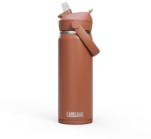 CamelBak Thrive Flip Straw Water Bottle 20oz - Insulated Stainless Steel, Sierra Red