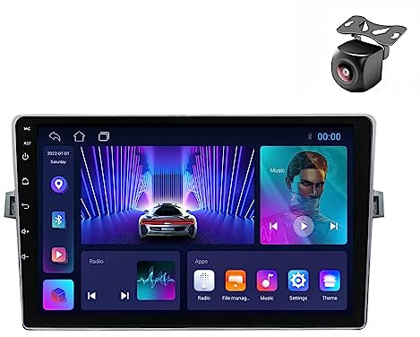Android 14 Autoradio für Toyota Verso R20 2009 2010 2011 2012 2013 2014-2018 GPS Navigation 9 Zoll Kapazitiver Touchscreen Auto Stereo Mit Radio SWC FM RDS Carplay Android Auto (M100CP 4core 1+32G)