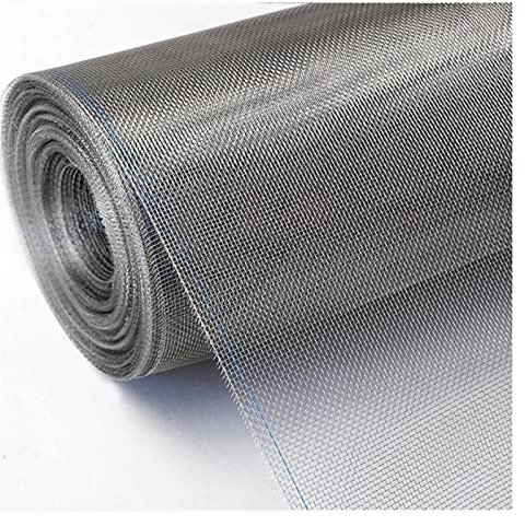 Generisch Edelstahl-Drahtgeflecht, 16 Maschen, Fenstergitter, Anti-Mücken-Insekten, reißfest, 1,32 mm Loch, Metallgitter für Fenster, Türen, Filter (Silber, 0,8 x 3 m)