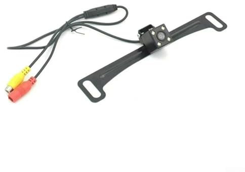 Rear View Camera with 170 Degree Lens and License Plate Holder Designed for American Cars