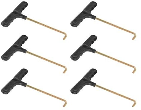 YAOGUI 6 x Anti-Rutsch-Trampolin-Federentferner, Werkzeug mit ergonomischem Griff, Metallhaken, Federzugzubehör