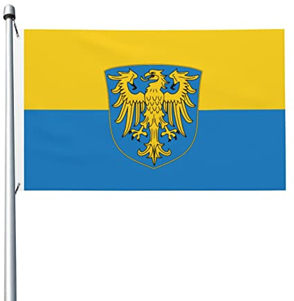 Yard Flaggen Oberschlesien Außenbanner Langlebig Feiertage Flags Durable Hanging Flag Für Parade Karneval Extérieur 90X150 CM