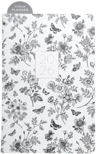 WORLD TRAVELER 2026 Planner 6x8 Inch Weekly & Monthly Agenda Calendar | Smooth Writing Paper, Slim Profile For Bag Or Desk, Lightweight Everyday Carry