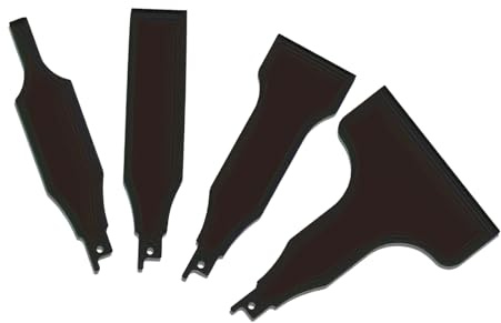 4-teiliges Schaberwerkzeug-Set aus legiertem Stahl, verschiedene Größen, für Wandkitt, Zement und Entfernung auf verschiedenen Oberflächen, Wand-, Bodenschaber-Werkzeug