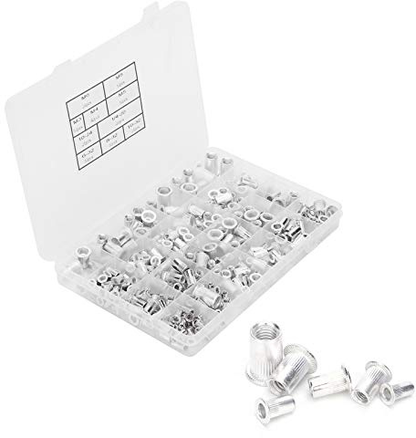 Aluminium-Nietmutter-Gewindeeinsatz, hochfeste Befestigungslösung für Metallplatten, Rohre, Automobilmöbel, Dekoration, 300 Stück, Box 6 32 8 32 10 24 10 32 1 4 20 M3 M4 M5 M6 M8