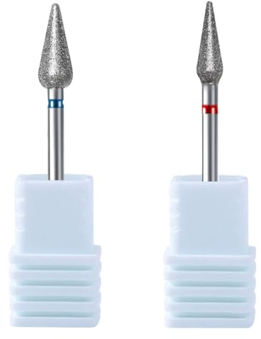 CATZUM Fresa para Uñas de Tungsteno 3/32 (F) - Compatible con Taladros Eléctricos, Ideal para Cutículas y Arte de Uñas, Incluye Estuche Transparente