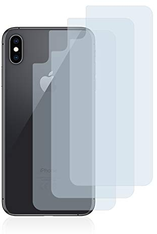 BROTECT (3 Stück Schutzglas für Apple iPhone Xs Max (Rückseite) Schutzfolie Made in Germany Panzer Folie Glas Displayschutz [ 9H, Anti-Fingerprint]