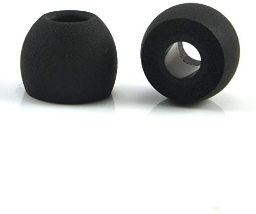 6 Pack 5mm Memory Foam Replacement Earbud Tips, Isolate Noise Earbud Sleeves (Medium, Black)