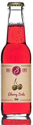 Three Cents Artisanal Beverages - Cherry Soda - 200ml - Pack of 24 Bottles