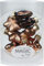 MAGIC 8 Sterne 4cm Glas Weihnachtsschmuck Weihnachtsdeko Christbaumkugeln Weihnachtskugeln Christbaumschmuck Deko Kugeln Farbe: Elegant Lounge (Schokolade braun)