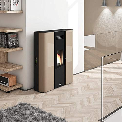 Eva Calòr Diletta Stufa a Pellet ermetica: Colore - Nero Goffrato