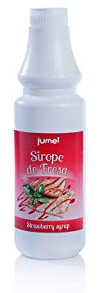 Sirope Fresa JUMEL formato hostelería. Botella 1Kg sin gluten. Pack 6 Uds.