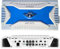 1 amplificatore marino 6 canali compatibile con PYLE PLMRA620 2000 watt max 4x175 + 1x400 watt rms stabile 2 ohm barca bass boost 0 +/- 18 db, 1 pezzo