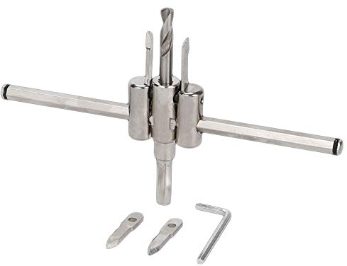 TF Verstellbarer Kreisschneider Einstellbare Kreis Lochsäge Kit, Holz Trockenbau Bohrersäge Rundschnitt, Lochschneider Rundschneider, Holzbearbeitung Twist Loch DIY Tools