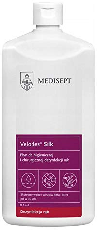MEDISEPT Velodes Silk, 1L Flasche, gebrauchsfertige Händedesinfektion, Ersatzflasche für 1 Liter Eurospender
