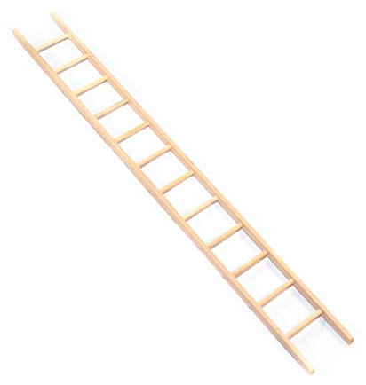 Casa de muñecas escalera recta de madera desnuda de 13 pulgadas, accesorio de jardín en miniatura