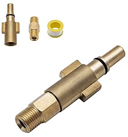 DERASL Adapter mit Außengewinde und Hochdruckreiniger Schaumpistole Spray Kupfer Anschluss Schnee Schaum Speer Seifenspender Adapter mit Bosch AQT Serie New Type nach Jahr 2013, Black & Decker.