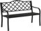 Outsunny 2-Seater Outdoor Garden Bench Cast Iron Antique Park Loveseat Chair with Armrest for Yard, Lawn, Porch, Patio, Steel