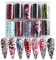 10pcs Nail Art Accessories Transfer Sliders Decal Blossom Flowers Star Nail Foils Mandala Nail Stickers Leopard Print(01)