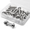 (15 Ensemble) M8 x 30mm 304 acier inoxydable Bouton vis à tête hexagonale et écrous
