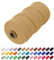 Uiopa Makramee Garn 2mm x 200m, Baumwollkordel Farbig Baumwollgarn Geflochten Baumwollseil, Natürliche Baumwollschnur für Wandbehang, Vorhang, Traumfänger, Hängepflanze, Deko (Kaffee)