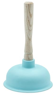 Lapap | Sturalavandino con Termogomma Colorata da 15cm di Diametro Ø Manico in Legno da 26cm per Uso Domestico o Professionale Lo Sturalavandini è 100% Made in Italy Colore Azzurro