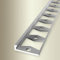 PROVISTON | Abschlussprofil | Breite: 21 mm | Höhe: 2 mm | Länge: 2500 mm | Aluminium eloxiert | Doppel-K-Profil | Edelstahl | Geschlossen Gestanzt