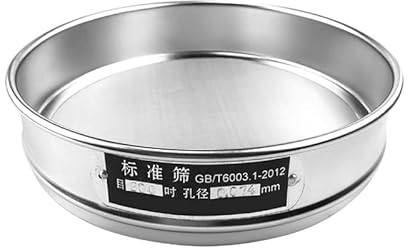 Akatsukiqi Multi-Purpose Stainless Steel Sieve Sifting Strainer Mesh Drum- 20cm - Ideal For Food Preparation, Cooking & Baking. (Color : 35 Mesh 0.5mm)