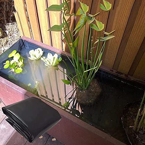 YOEBI HDPE-Teichfolie, Premium Teich Steinfolie, Undurchlässiger Film Für Koiteiche, Bachläufe, Brunnen, Wasserspiele, Wasserfall Und Gartenteich,2 * 3m