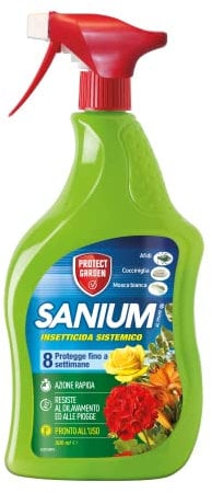 Protect Garden Sanium AL PFnPO, Insetticida Sistemico Pronto Uso. Elimina Afidi, Cocciniglia, Mosca Bianca. Rapida Azione Abbattente. Fino a 8 Settimane di Protezione 500ml
