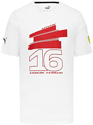 Scuderia Ferrari - Charles Leclerc Driver T-Shirt - Men - White - Size: XL