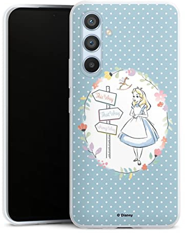 Slim Case kompatibel mit Samsung Galaxy A 54 5G Silikon Handyhülle transparent Hülle extra dünn Offizielles Lizenzprodukt Disney Alice im Wunderland
